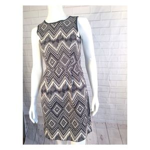 J. Crew Sheath Sleeveless Print Geometric Dress